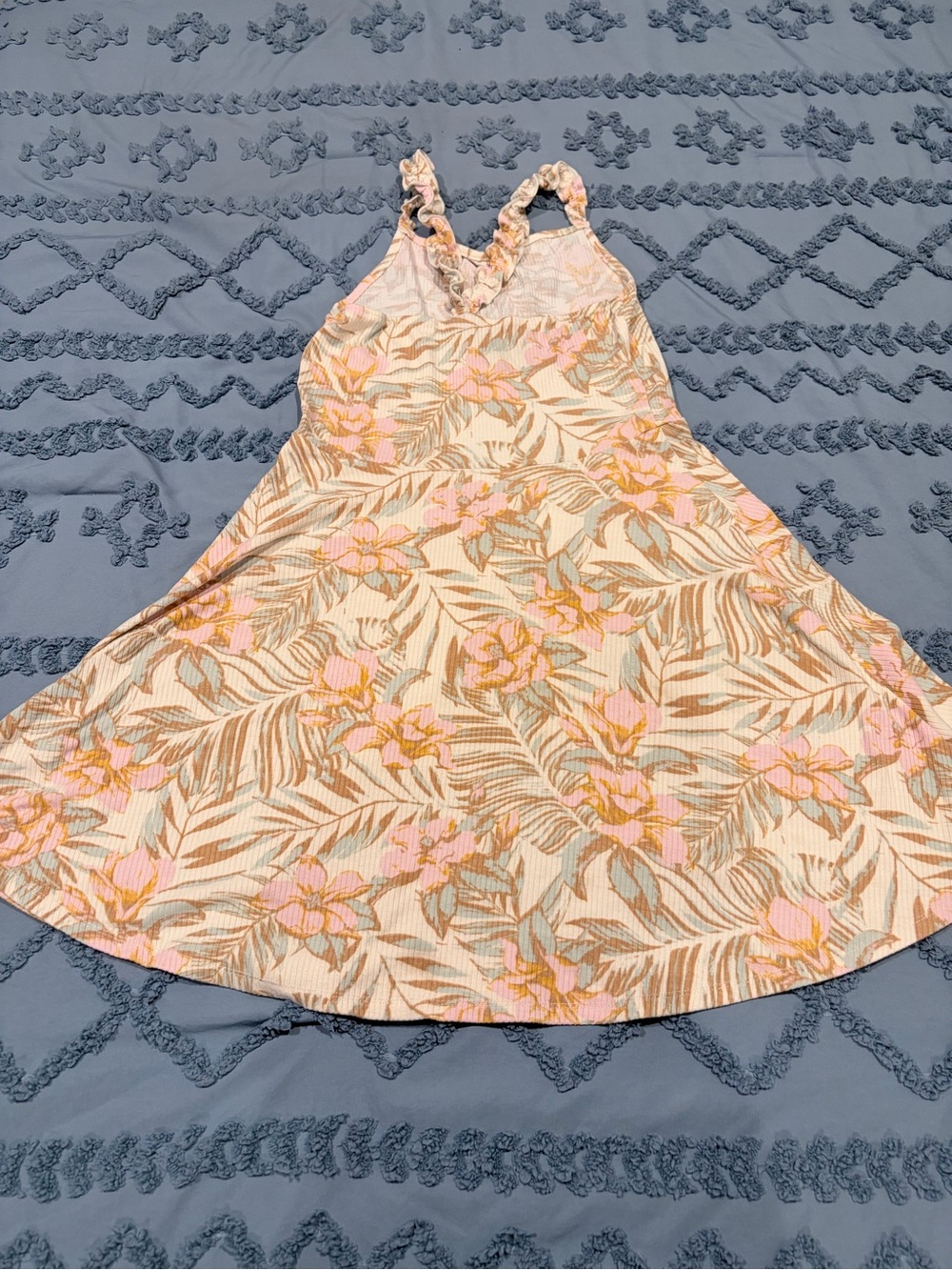 art class Pink Floral Leaf Print Casual Dress - Picture 2 of 5
